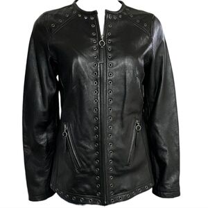 Bradley Women's Black Studded Leather Jacket